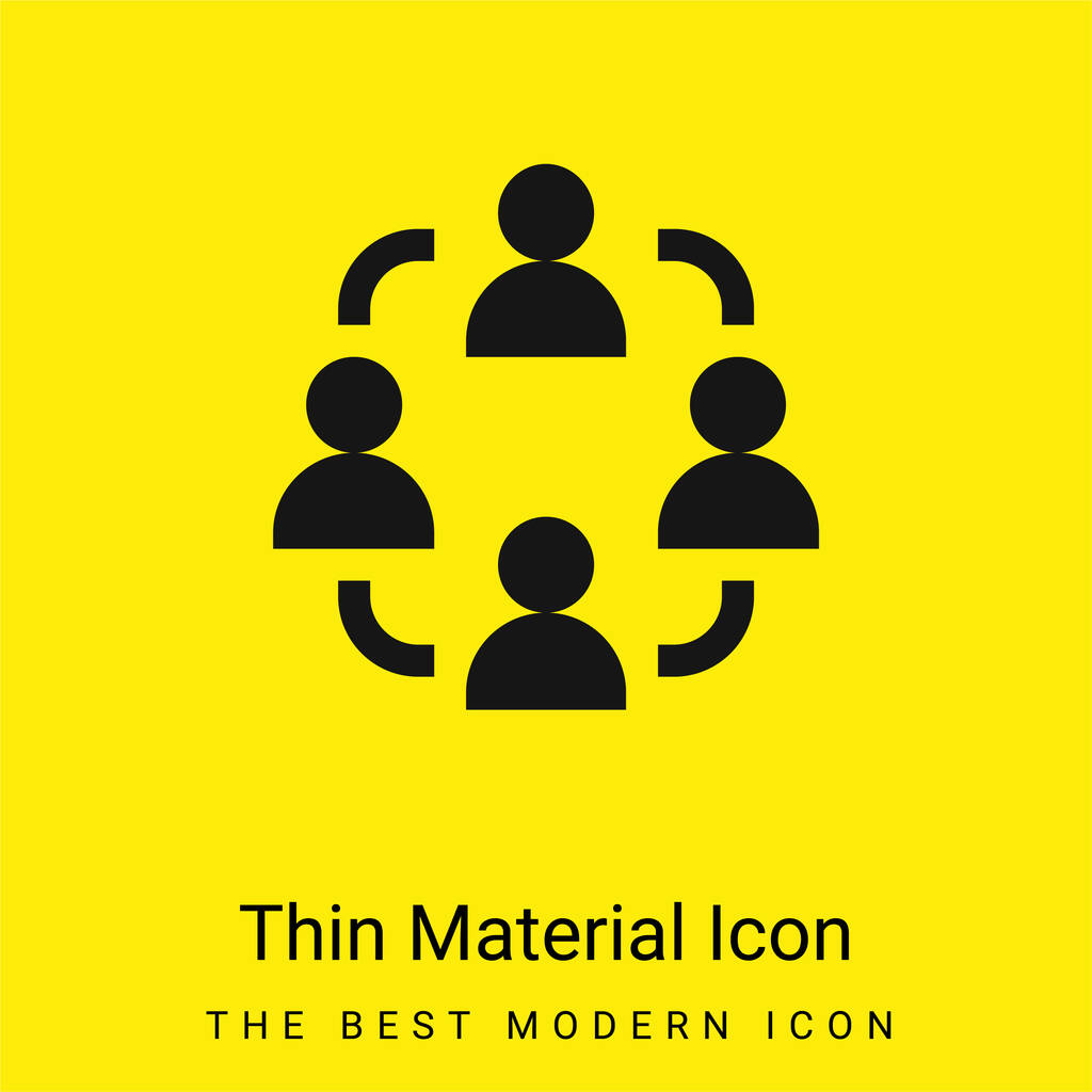 Comercialización de afiliados icono de material amarillo brillante mínimo - Vector, imagen