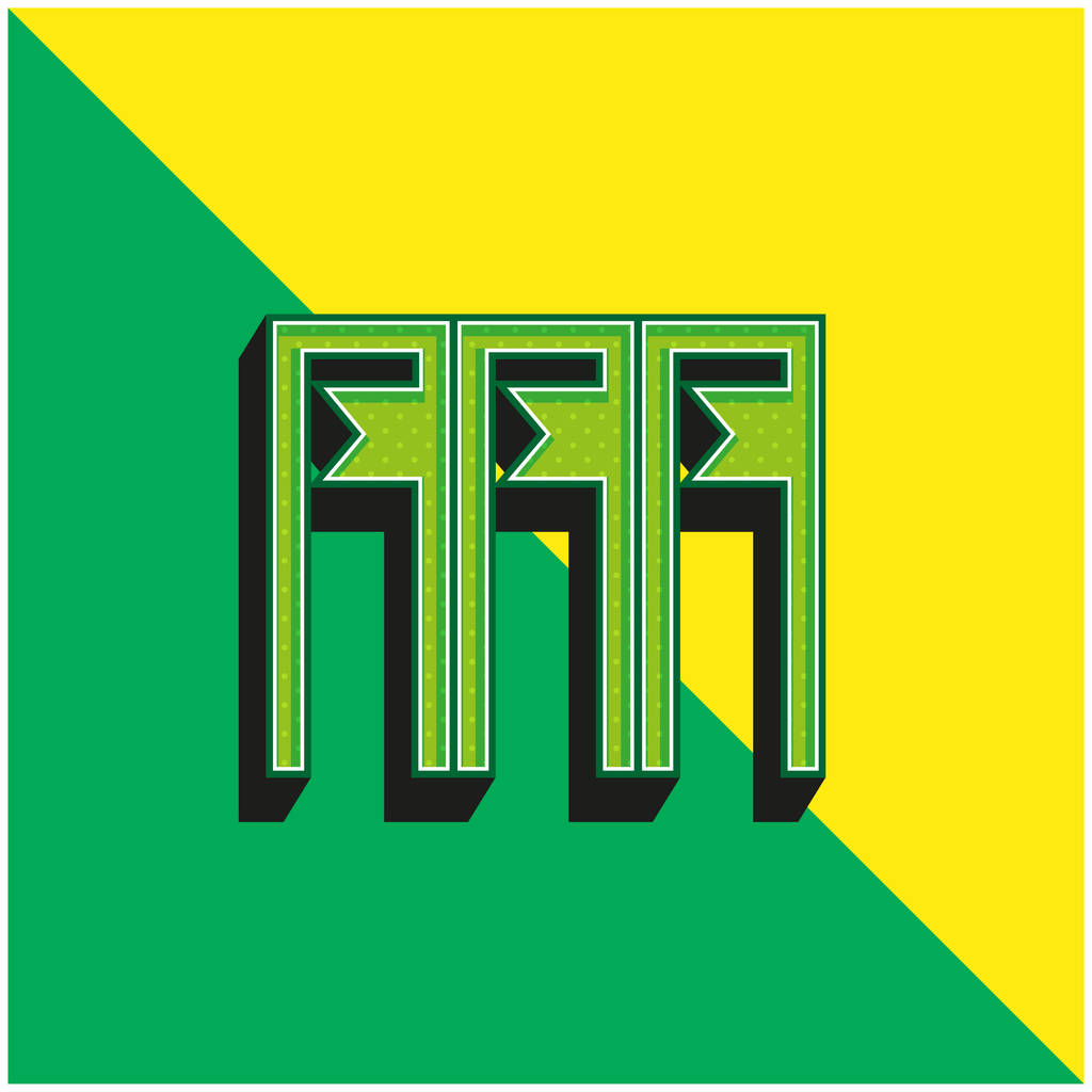 Βιβλία Πράσινο και κίτρινο σύγχρονο 3d διάνυσμα εικονίδιο λογότυπο - Διάνυσμα, εικόνα
