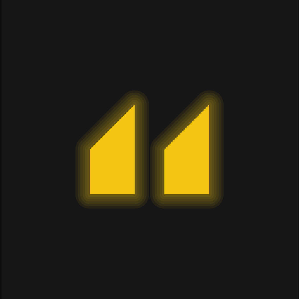 Bloky s šikmými řezy žlutě zářící neonovou ikonou - Vektor, obrázek