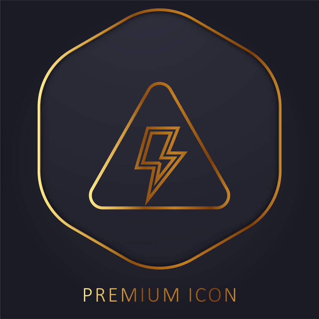 Bolt golden line premium logo or icon - Vector, Image