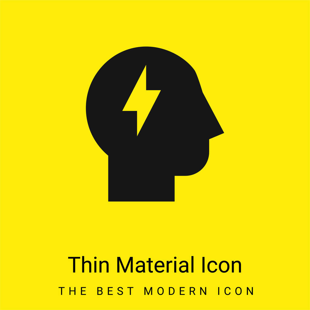 Brainstorm minimaal helder geel materiaal icoon - Vector, afbeelding