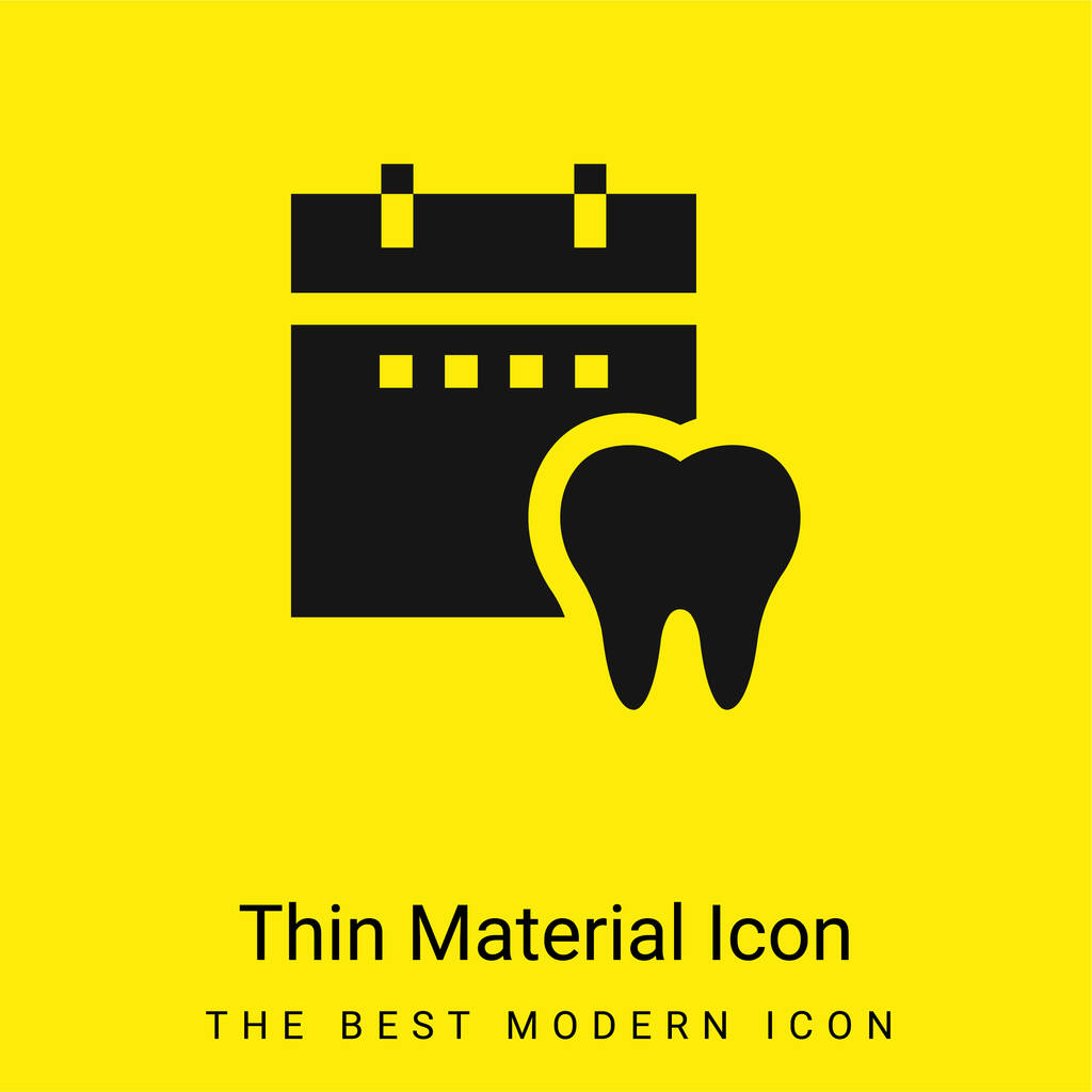 Afspraak minimaal helder geel materiaal icoon - Vector, afbeelding