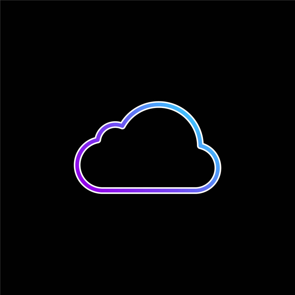 Big Cloud blue gradient vector icon - Vektor, obrázek