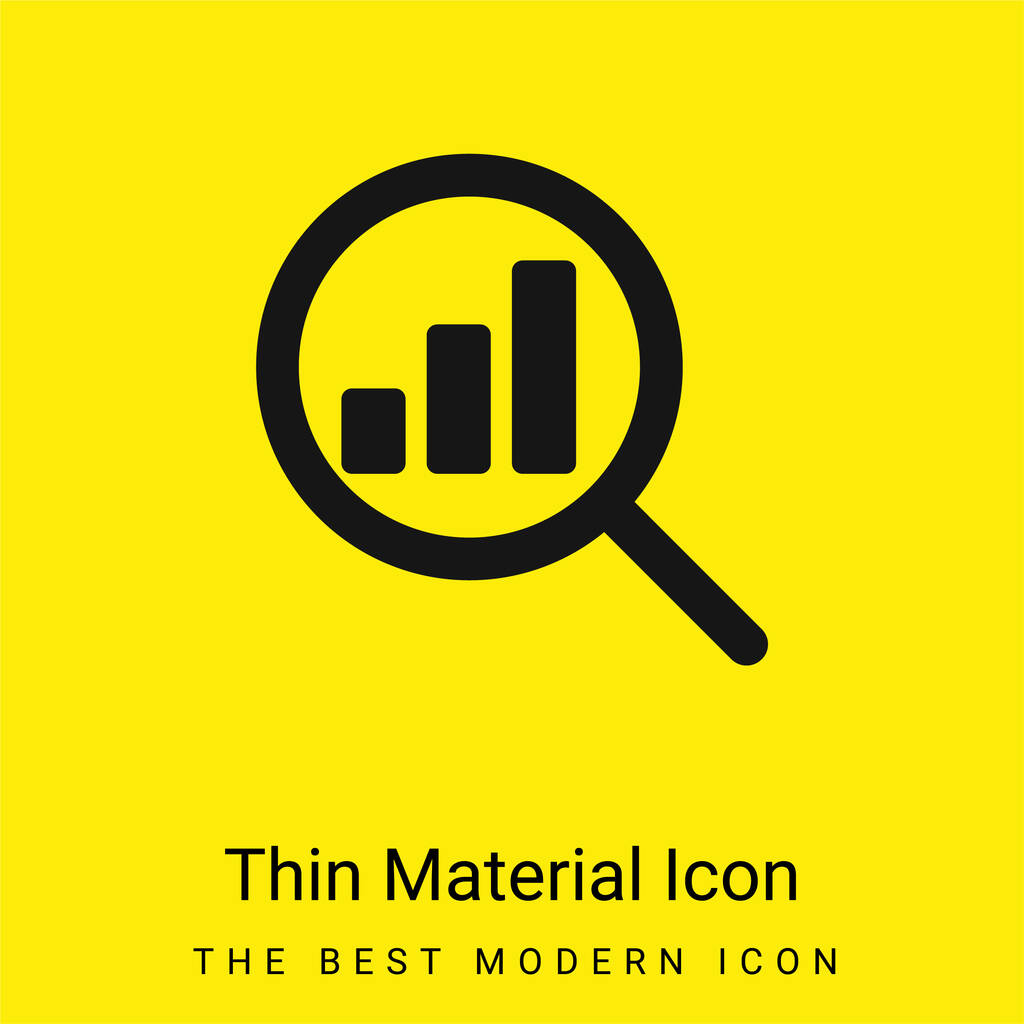 Analytics minimaal helder geel materiaal icoon - Vector, afbeelding