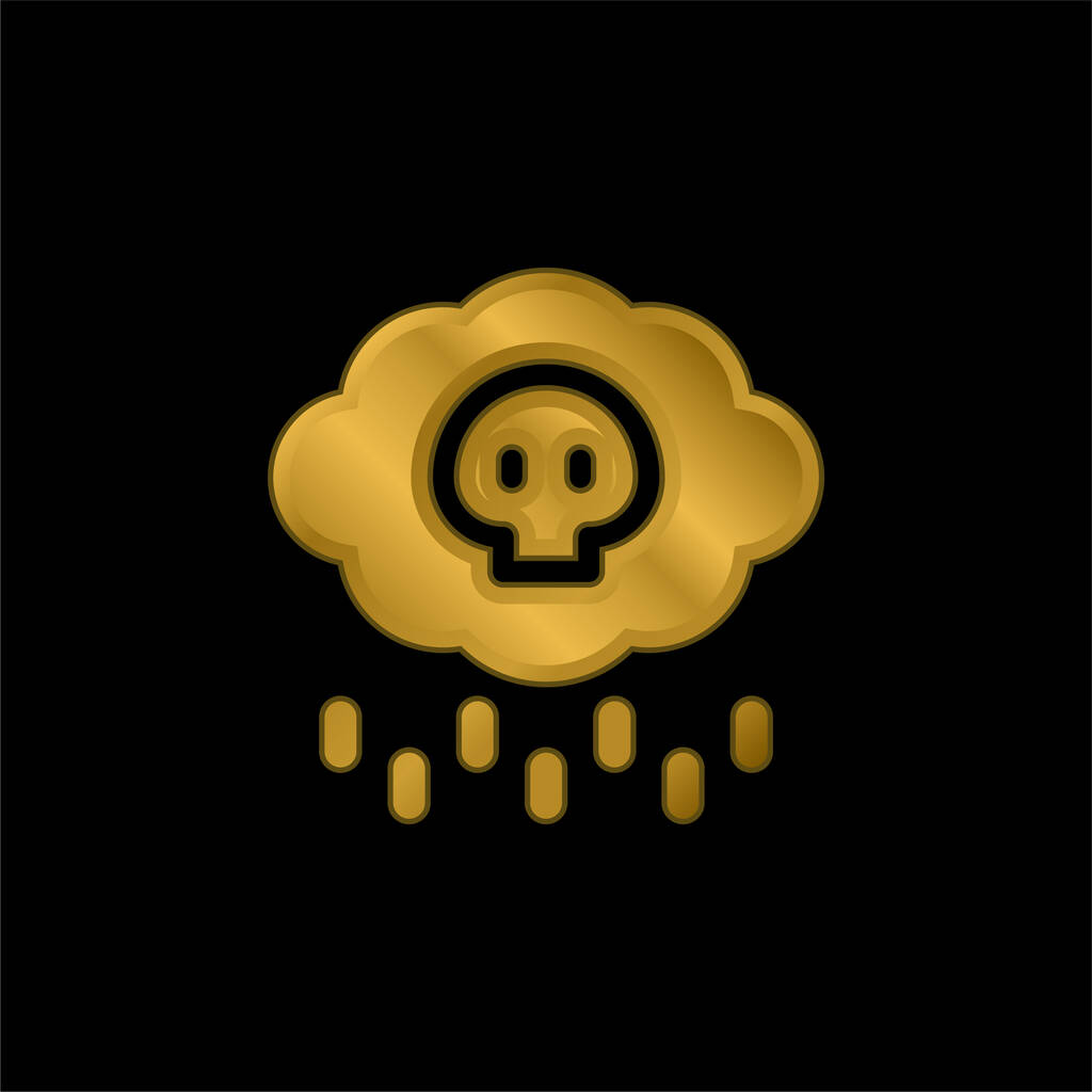 Кислотний дощ золотий металевий значок або вектор логотипу
 - Вектор, зображення