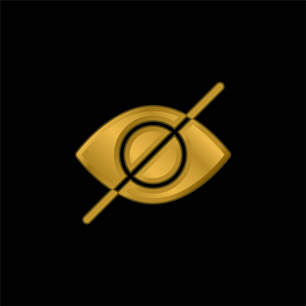 Blinde vergoldete metallische Symbole oder Logovektoren - Vektor, Bild