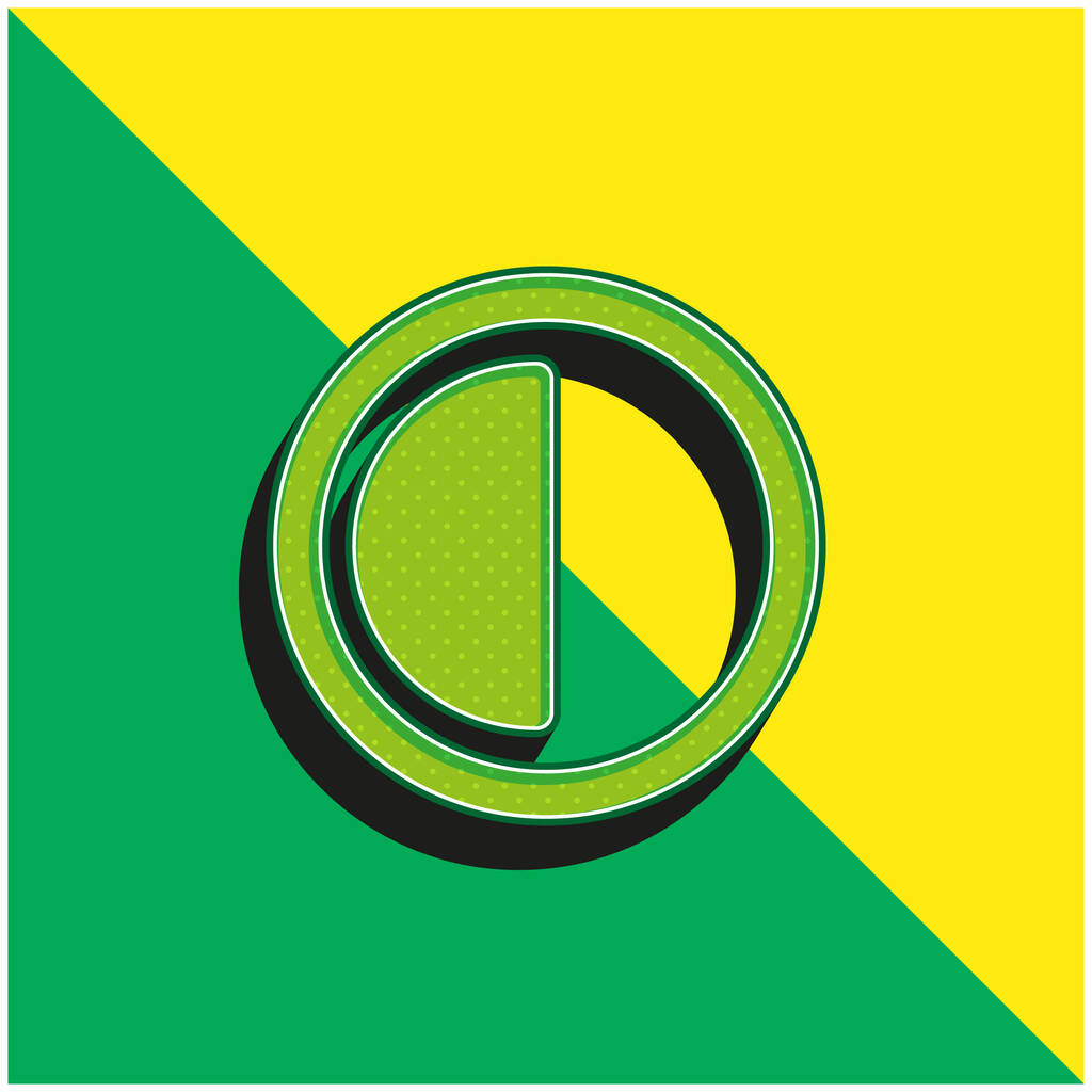 30 λεπτά Πράσινο και κίτρινο σύγχρονο 3d διάνυσμα εικονίδιο λογότυπο - Διάνυσμα, εικόνα