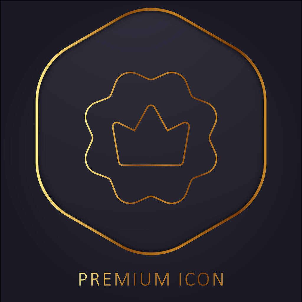 Odznaka złotej linii logo premium lub ikona - Wektor, obraz