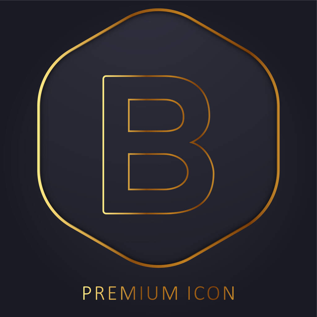 Grassetto linea dorata logo premium o icona - Vettoriali, immagini