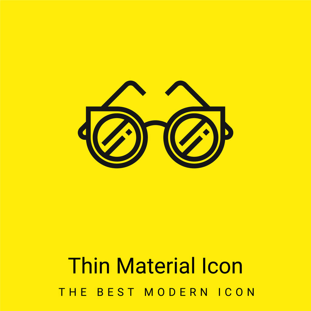 Accesory minimal bright yellow material icon - Vector, Image