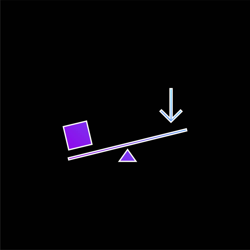 Equilibrio Datos icono vector gradiente azul - Vector, Imagen