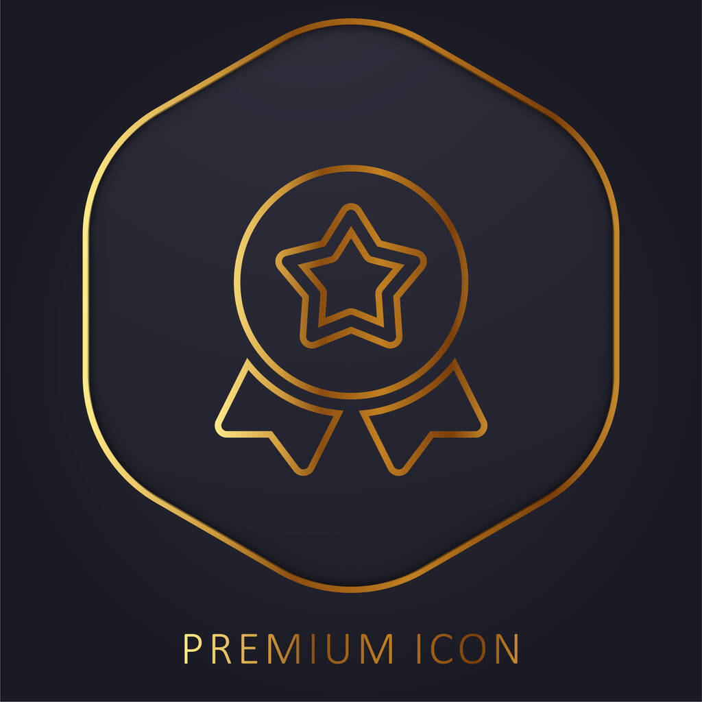 Jelvény arany vonal prémium logó vagy ikon - Vektor, kép