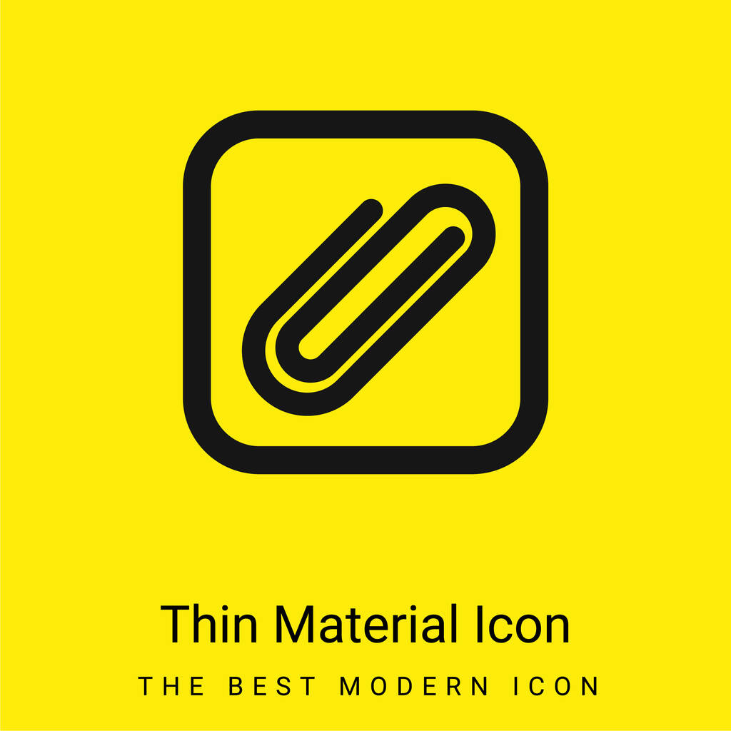 Připojit tlačítko s minimální jasně žlutou ikonou materiálu - Vektor, obrázek