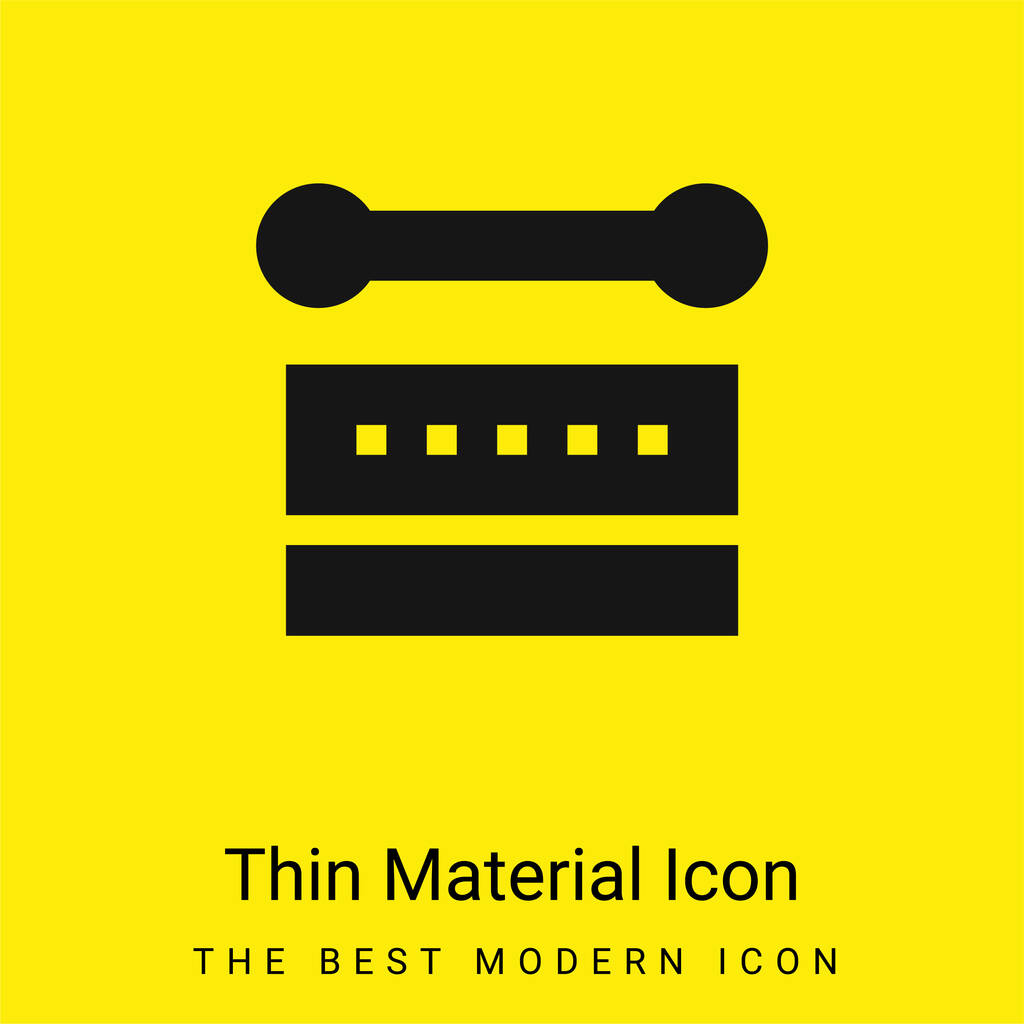 Bodhr n minimaal helder geel materiaal icoon - Vector, afbeelding