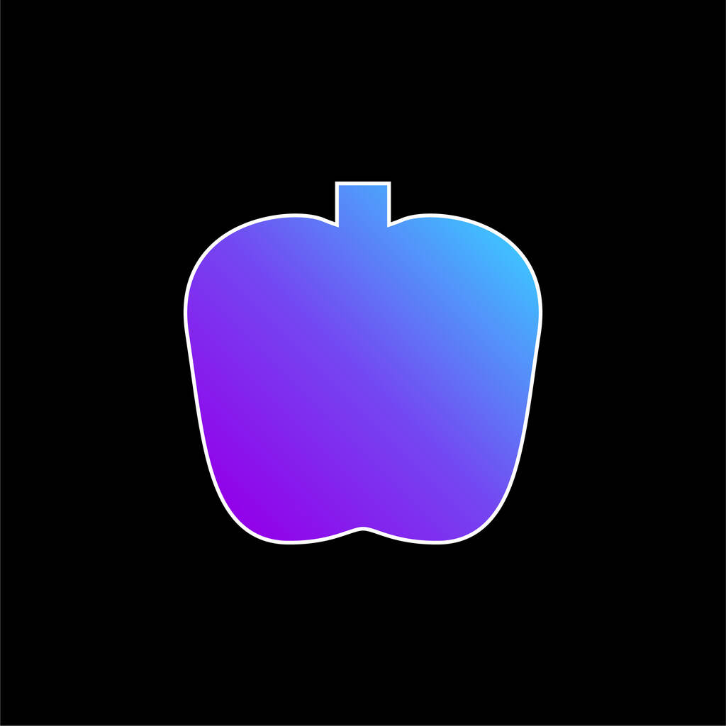 Appelblauw gradiënt vector pictogram - Vector, afbeelding