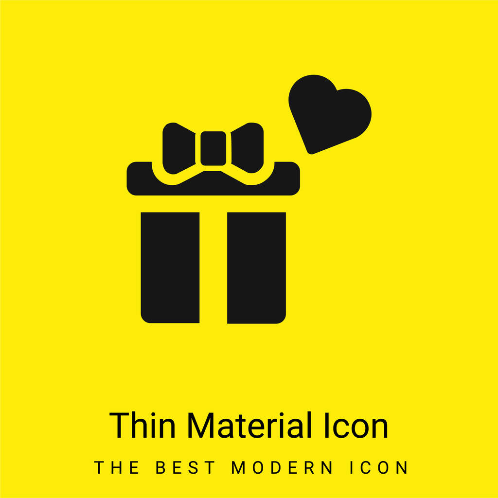 Ícone de material amarelo brilhante mínimo caixa - Vetor, Imagem