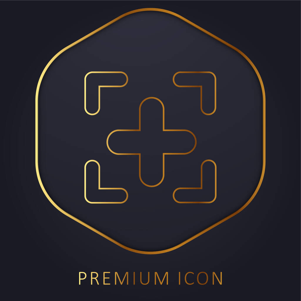 Dodaj logo lub ikonę Icon golden line premium - Wektor, obraz