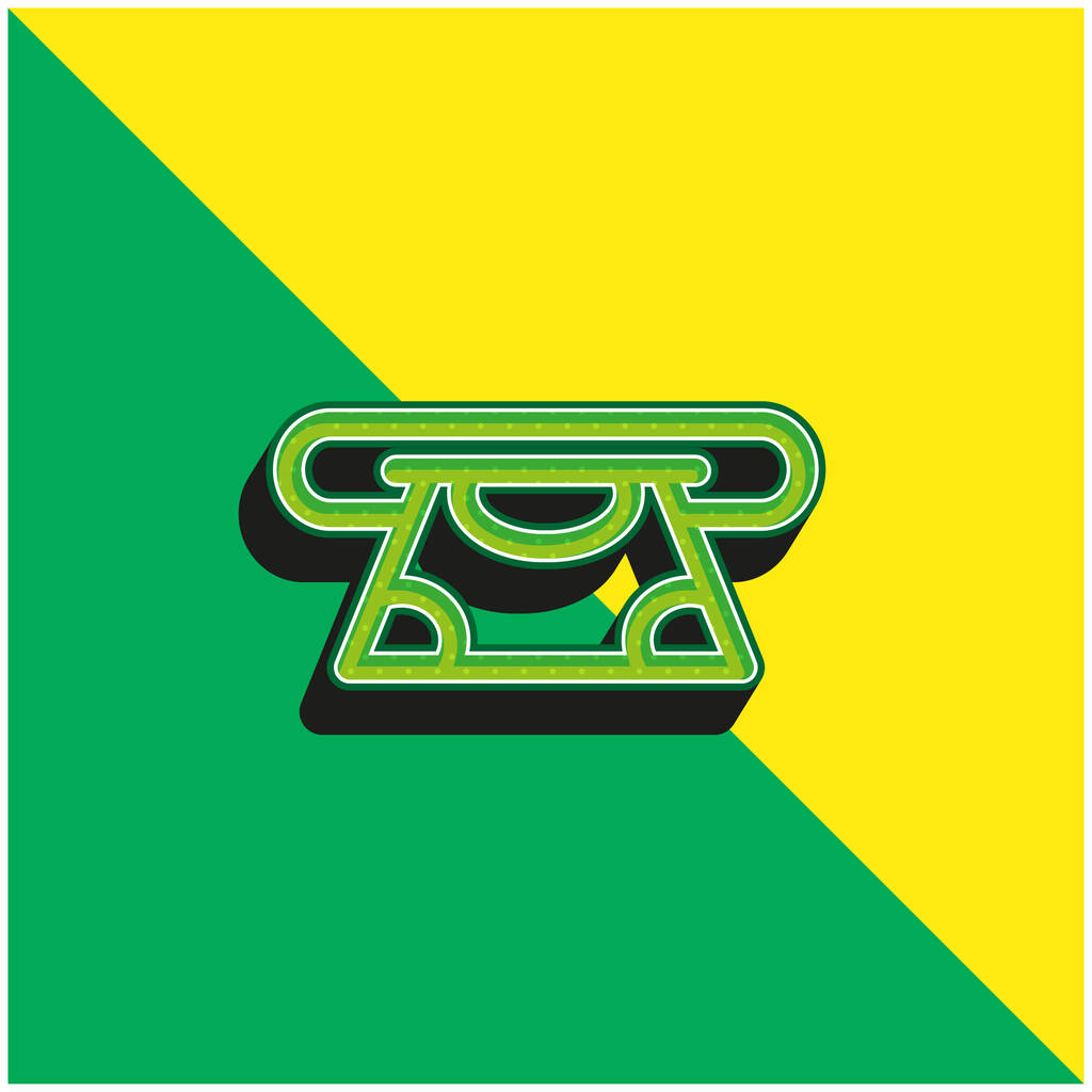 ATM Card Green and yellow modern 3d vector icon logo - Vector, Image