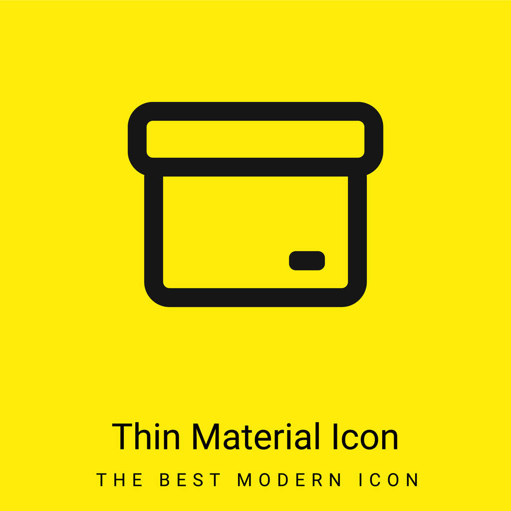 Archief Outlined Box minimaal helder geel materiaal icoon - Vector, afbeelding