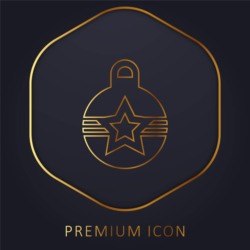 Логотип або значок преміум-класу золотої лінії
 - Вектор, зображення