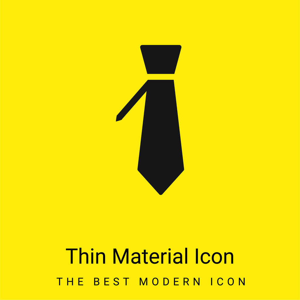 Велика краватка мінімальна яскраво-жовта піктограма матеріалу
 - Вектор, зображення