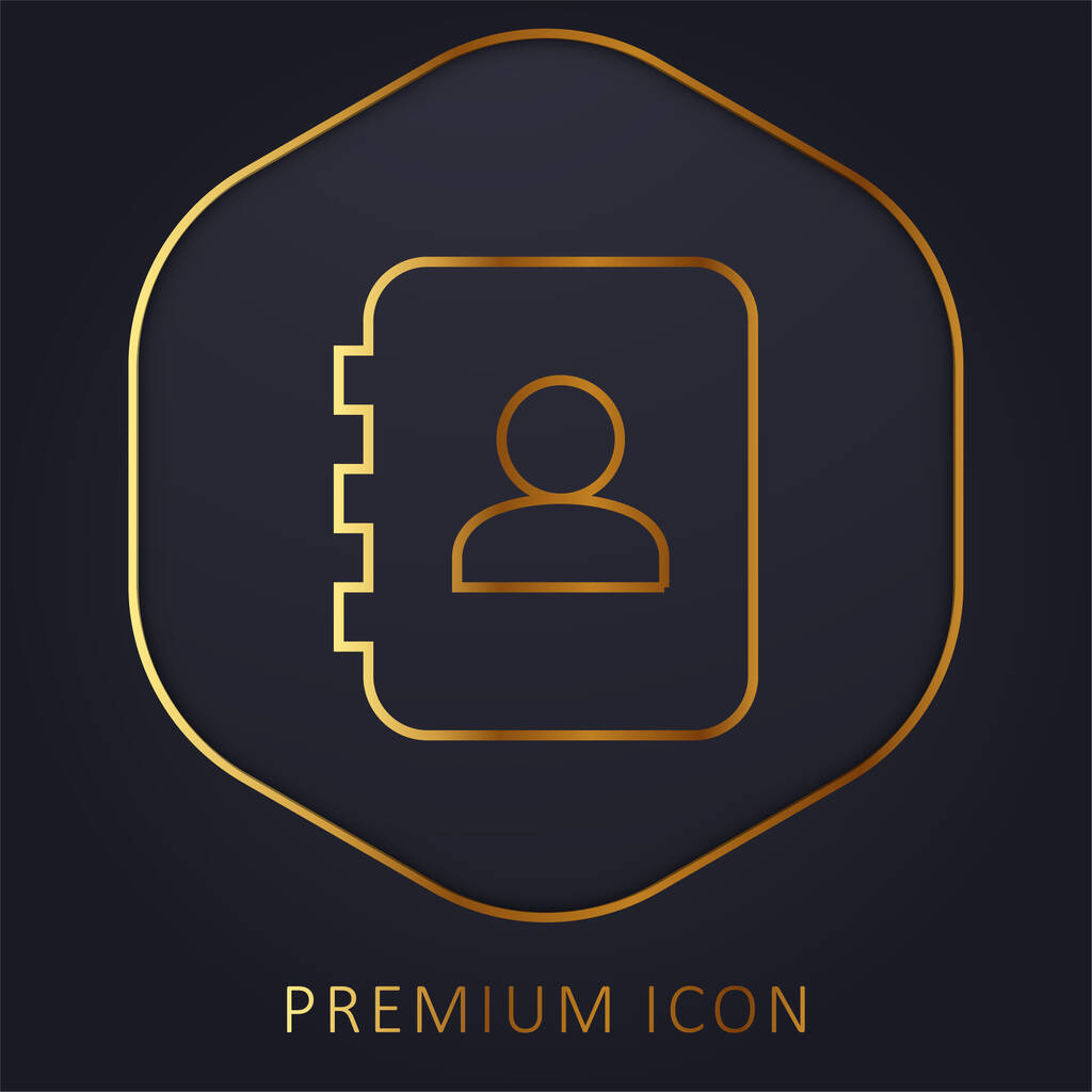 Agenda arany vonal prémium logó vagy ikon - Vektor, kép