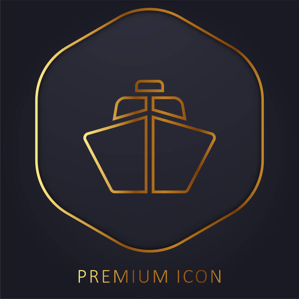 Boot gouden lijn premium logo of pictogram - Vector, afbeelding