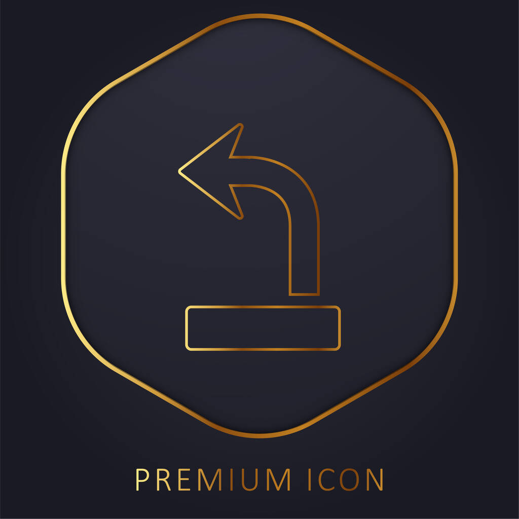 Arrow Out arany vonal prémium logó vagy ikon - Vektor, kép