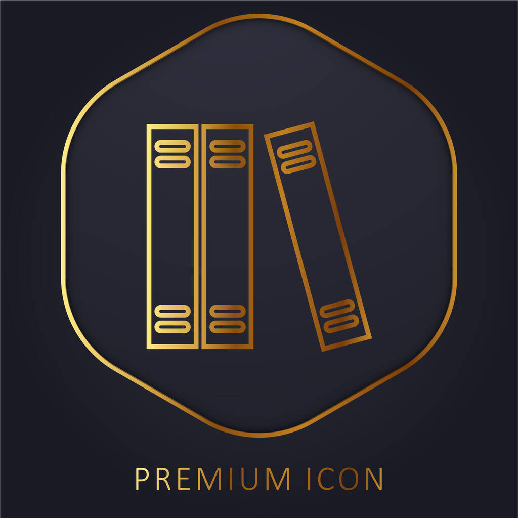 Książki Złota linia logo premium lub ikona - Wektor, obraz