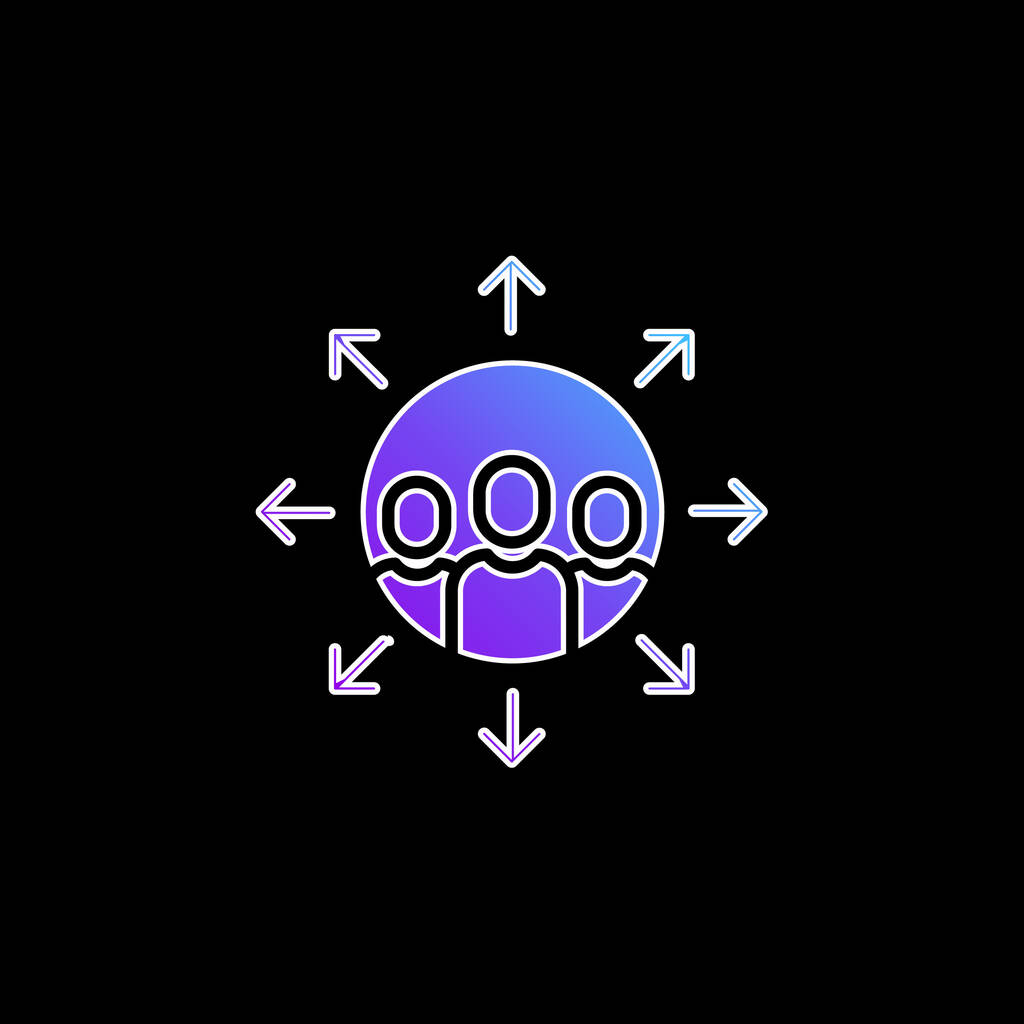 Партнерська піктограма синього градієнта
 - Вектор, зображення