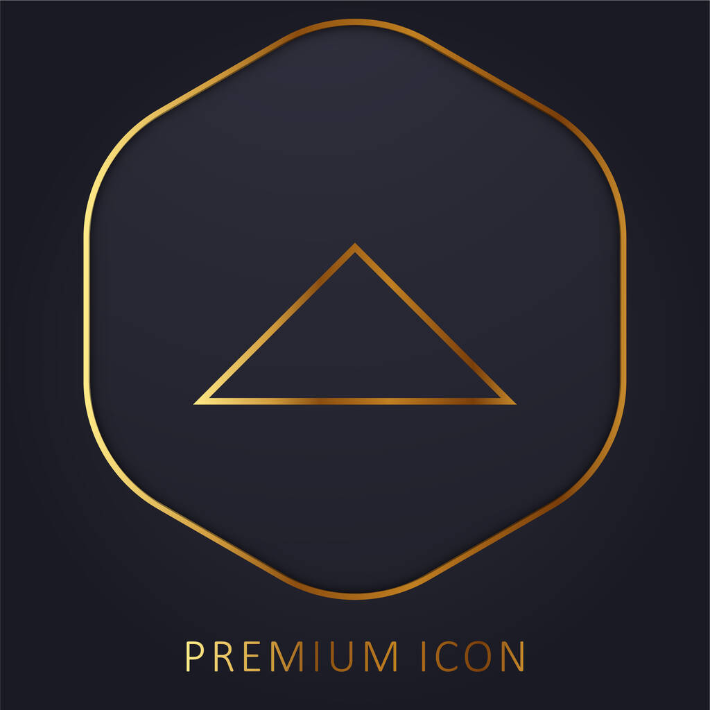 Pijl, Navigeer, Sluit gouden lijn premium logo of pictogram - Vector, afbeelding