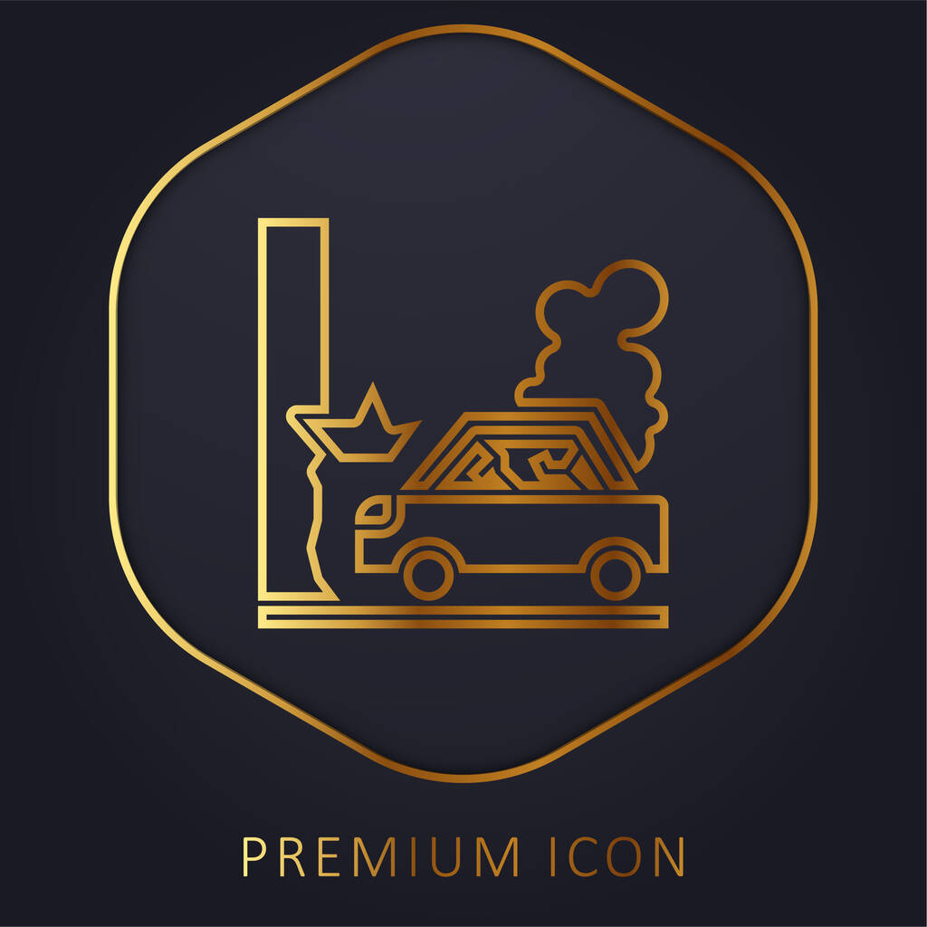 Випадковий логотип або значок преміум-класу золотої лінії
 - Вектор, зображення
