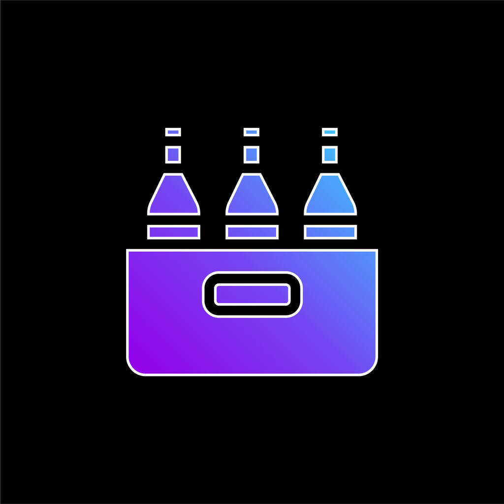 Icono de vector de gradiente azul cerveza - Vector, Imagen