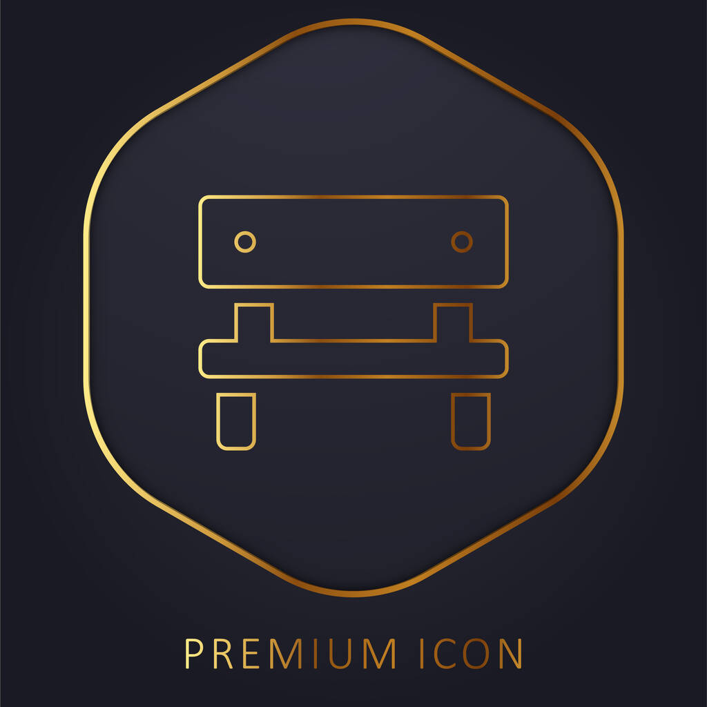 Bank goldene Linie Premium-Logo oder Symbol - Vektor, Bild