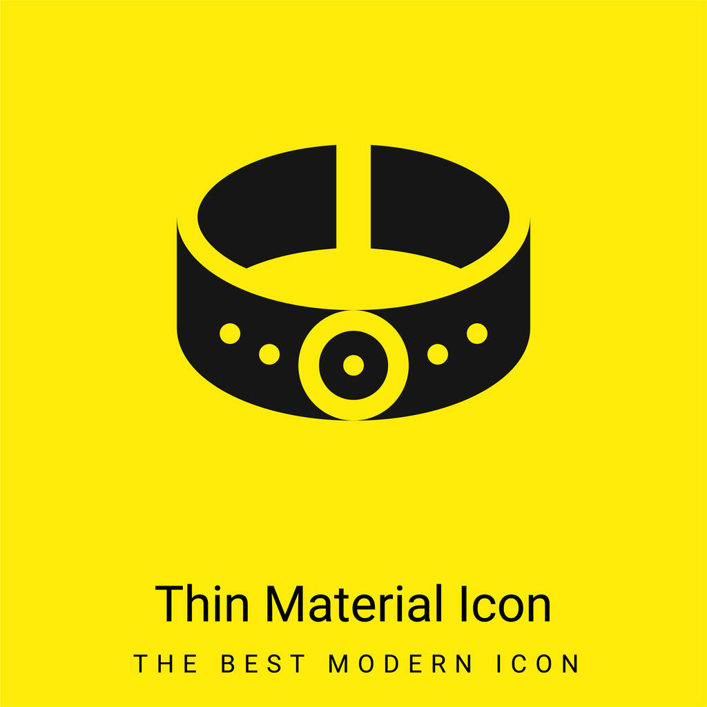 Bransoletka minimalna jasnożółta ikona materiału - Wektor, obraz