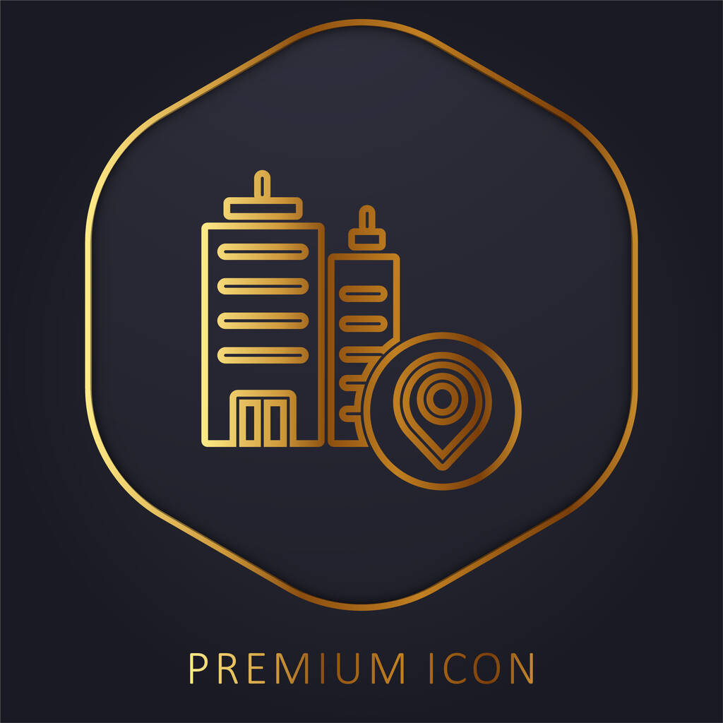 Cím arany vonal prémium logó vagy ikon - Vektor, kép