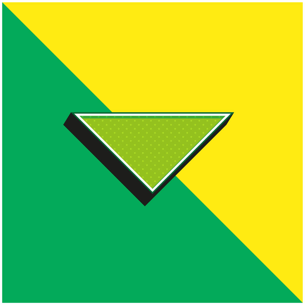 стрелка вниз зеленый и желтый современный 3d логотип иконки вектора - Вектор,изображение