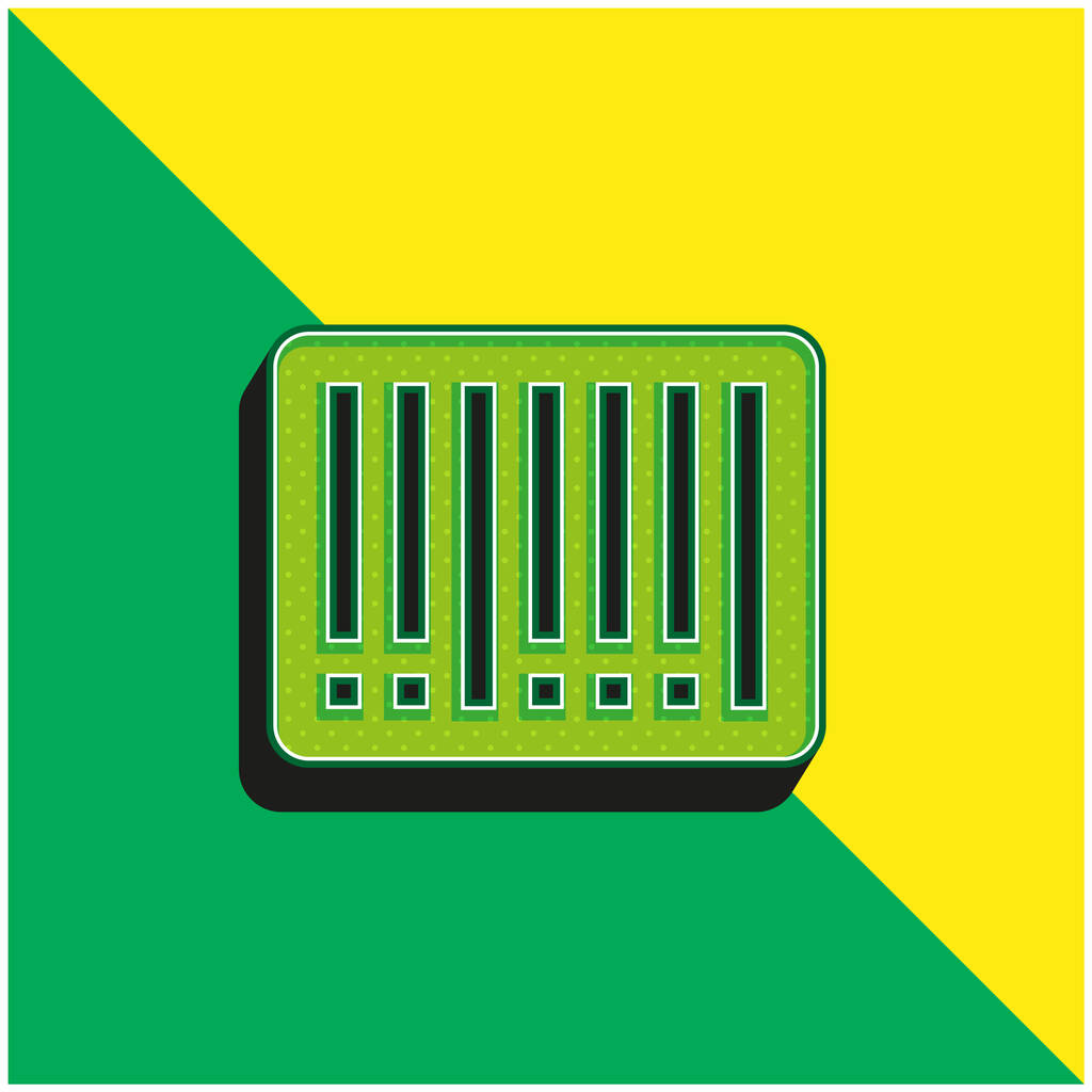 Зеленый и желтый штрих-код - Вектор,изображение