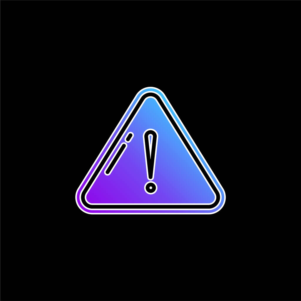 Alert blu gradiente vettoriale icona - Vettoriali, immagini