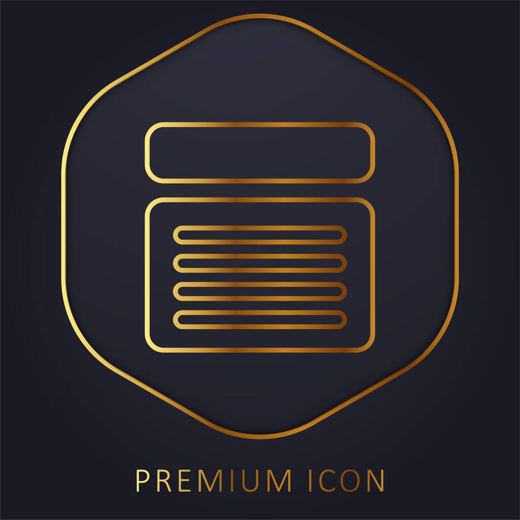 Articolo linea dorata logo premium o icona - Vettoriali, immagini