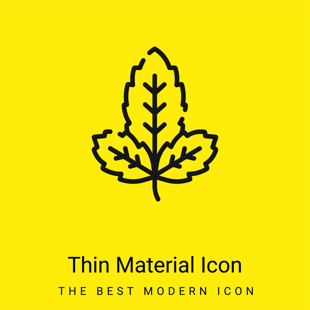 Basilikum minimal leuchtend gelbes Material Symbol - Vektor, Bild