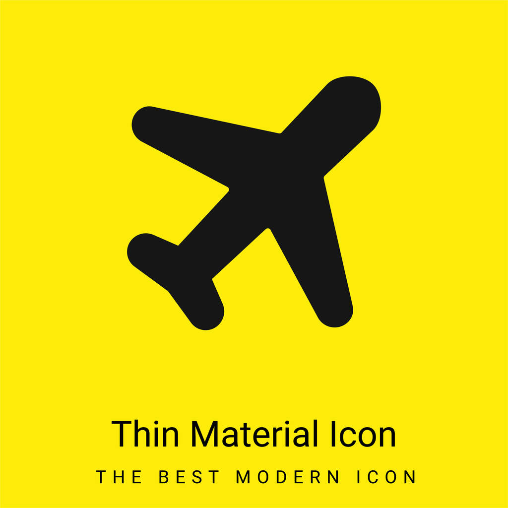 Air Mail minimal bright yellow material icon - Vector, Image
