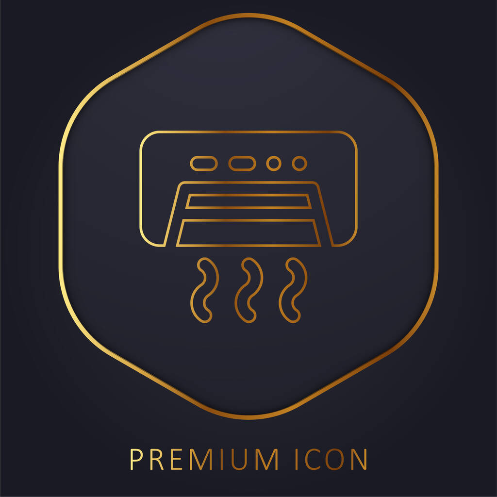 Air Conditioner zlatá čára prémie logo nebo ikona - Vektor, obrázek