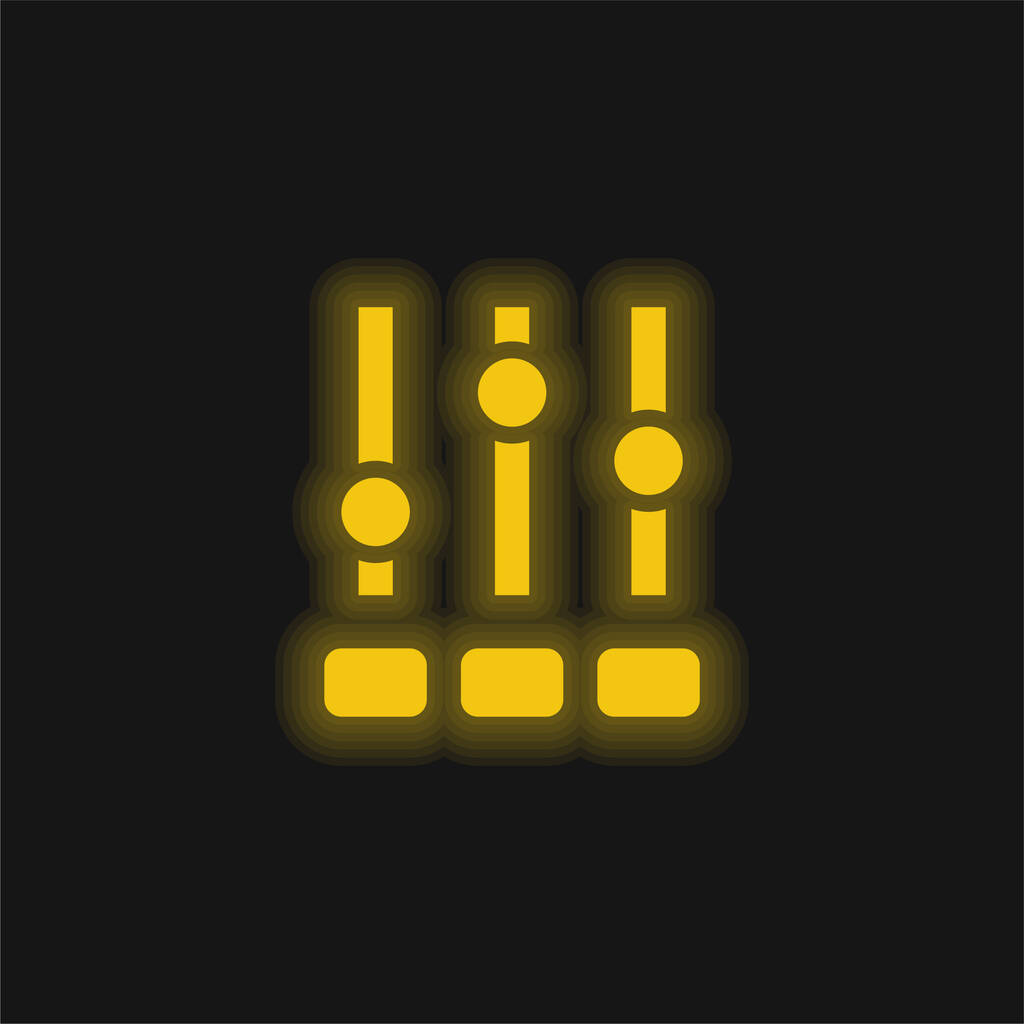 Налаштувати жовту піктограму світячого неону
 - Вектор, зображення