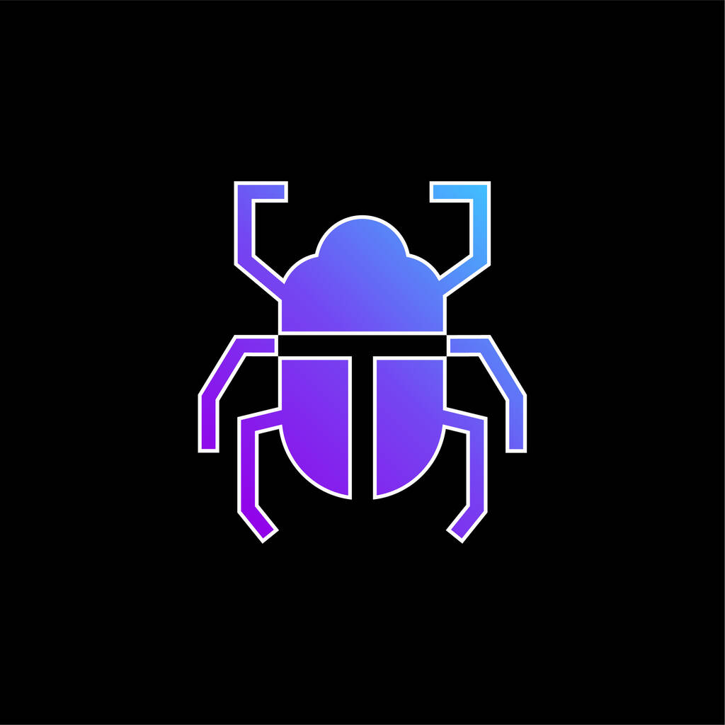 Ikona wektora pochylenia chrząszcza niebieskiego - Wektor, obraz