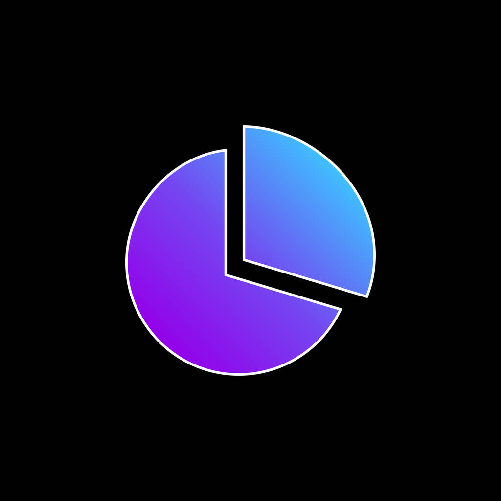 Černá kruhová graficky modrá ikona přechodu - Vektor, obrázek