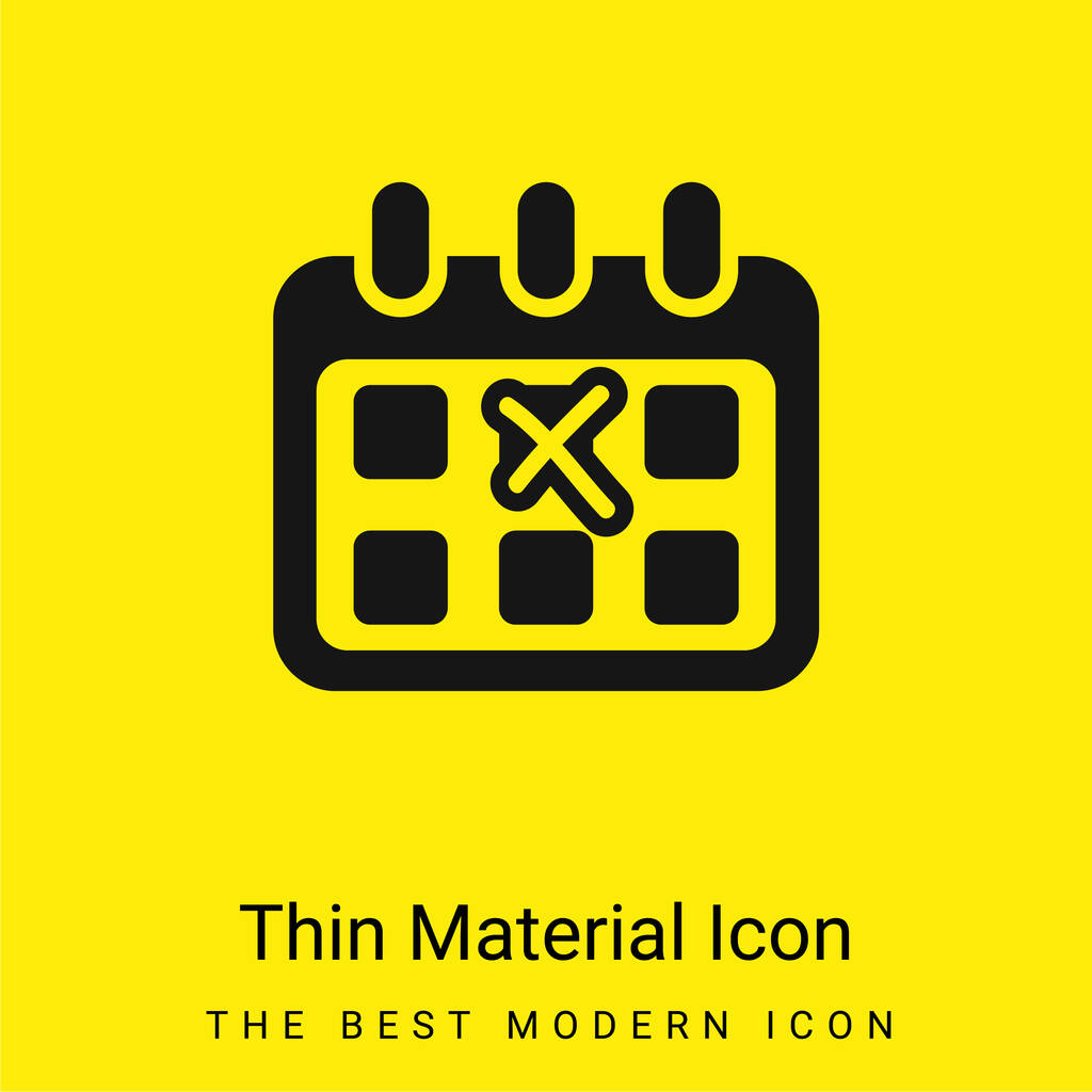 Verjaardag minimaal helder geel materiaal icoon - Vector, afbeelding