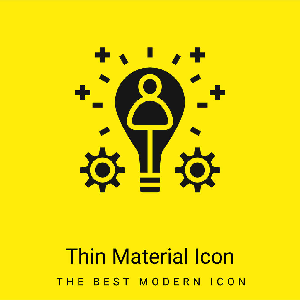 Branding minimális fényes sárga anyag ikon - Vektor, kép