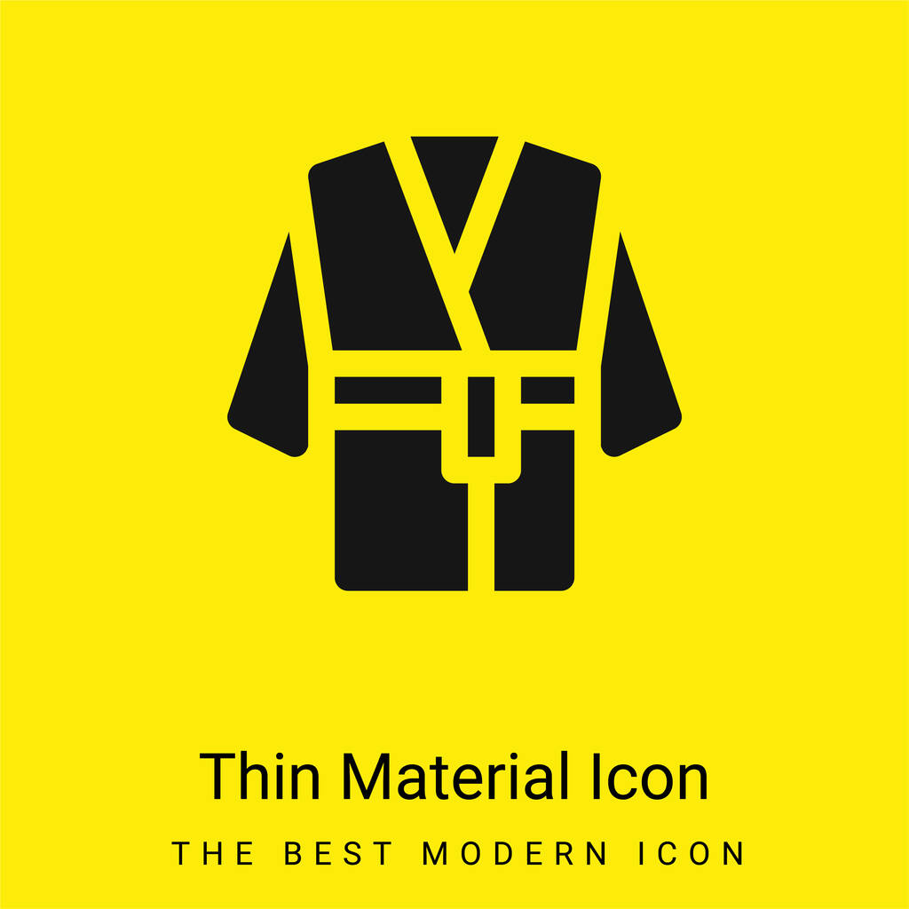 Albornoz mínimo icono de material amarillo brillante - Vector, imagen