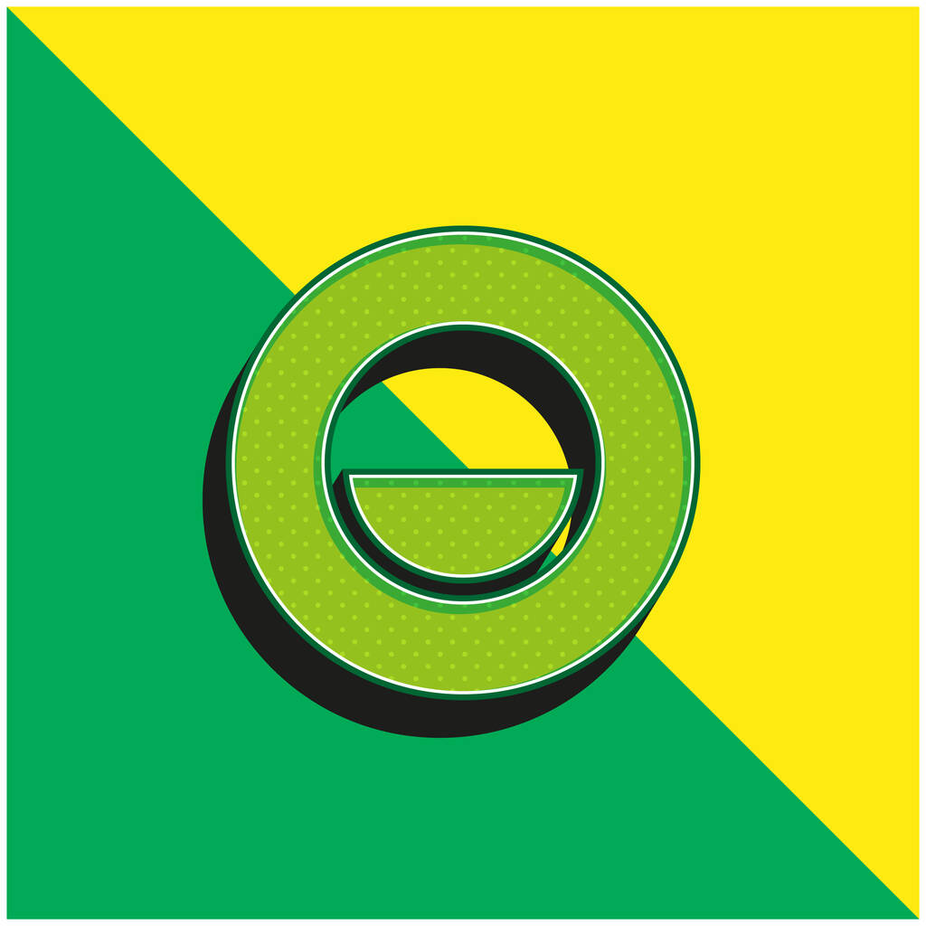 Preto e branco verde e amarelo moderno logotipo vetor 3d ícone - Vetor, Imagem